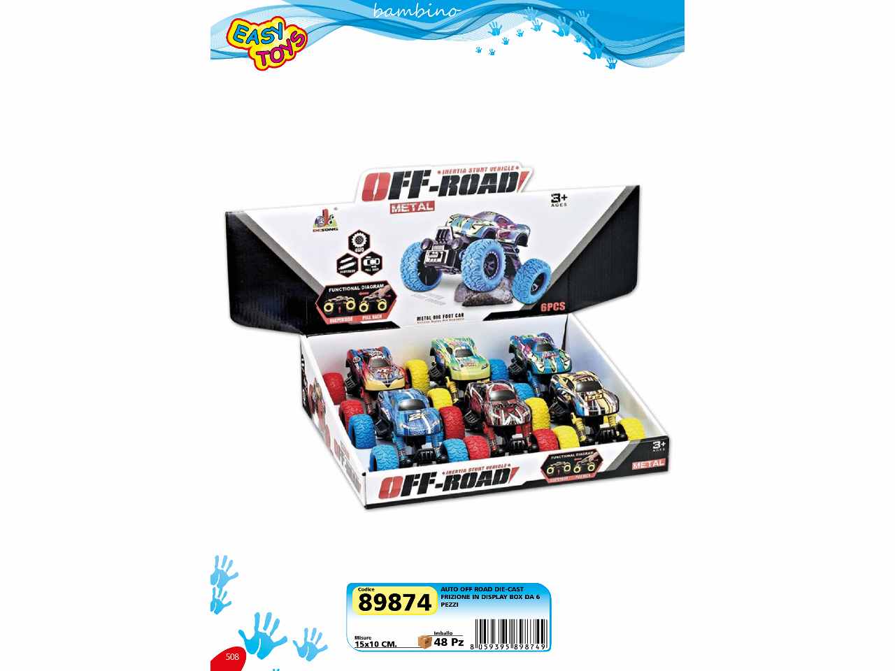 Auto off road die-cast db 6 pezzi89874