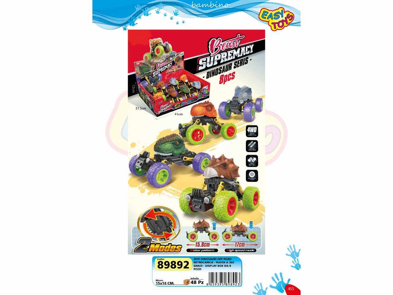 jeep dinosauri in display box 89892