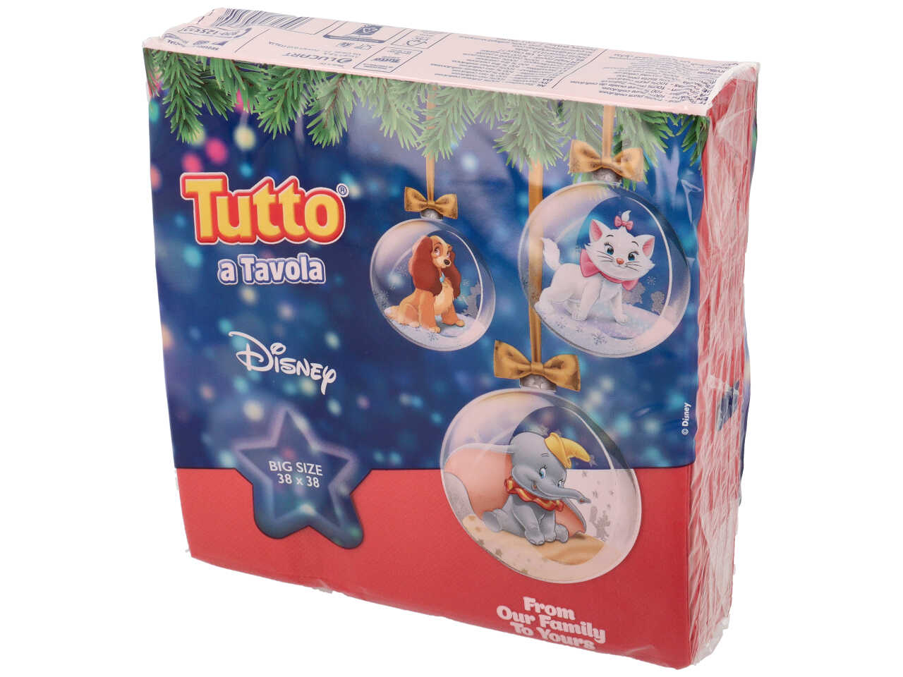 Tovaglioli tutto natale disney 38x38cm$