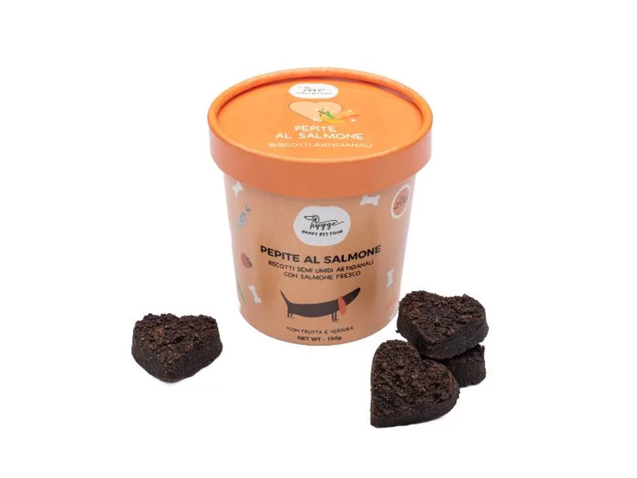 Hygge pepite al salmone biscotti semi-umidi per cani confezione da 150gr