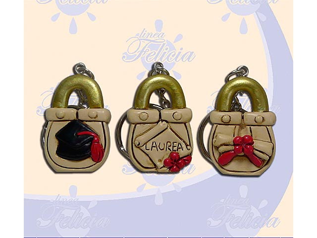L.laurea porta chiavi lucchetto 016251