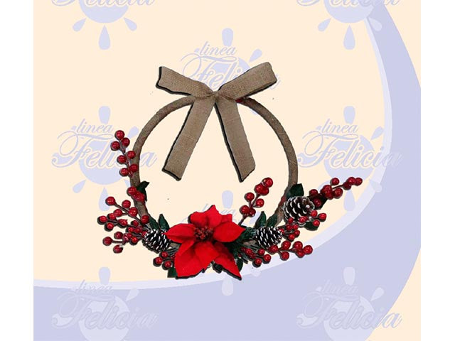 ghirlanda stella rossa 30cm 153013