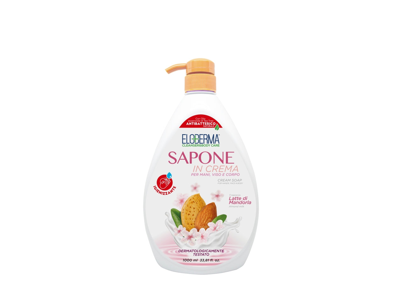 Eloderma sapone mani in crema al latte di mandorla 1000ml
