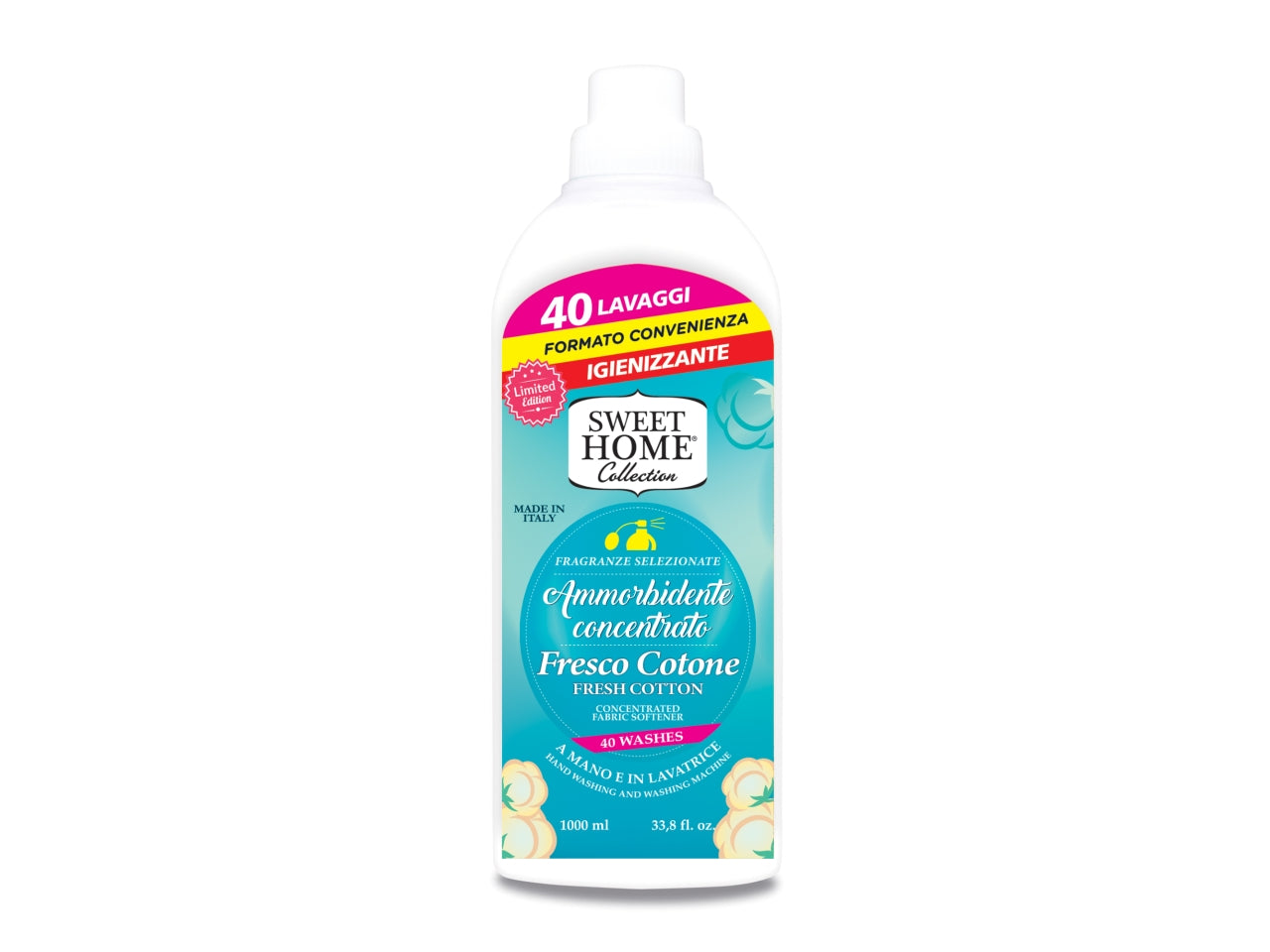 Sweet home ammorbidente 40 lavaggi fresco cotone 1000ml