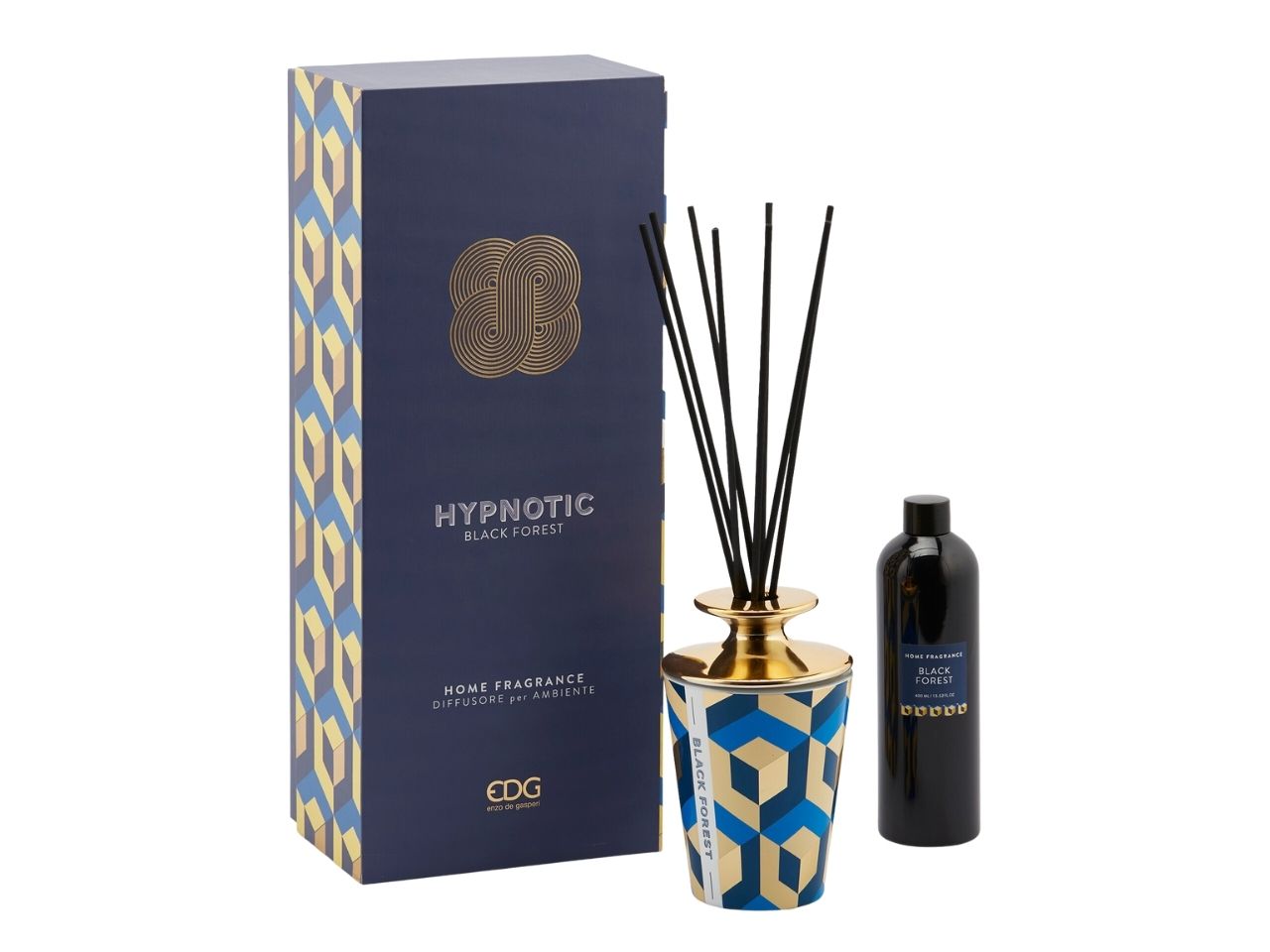 Diffusore hypnotic con bacchette 400ml fragranza black forest 400ml