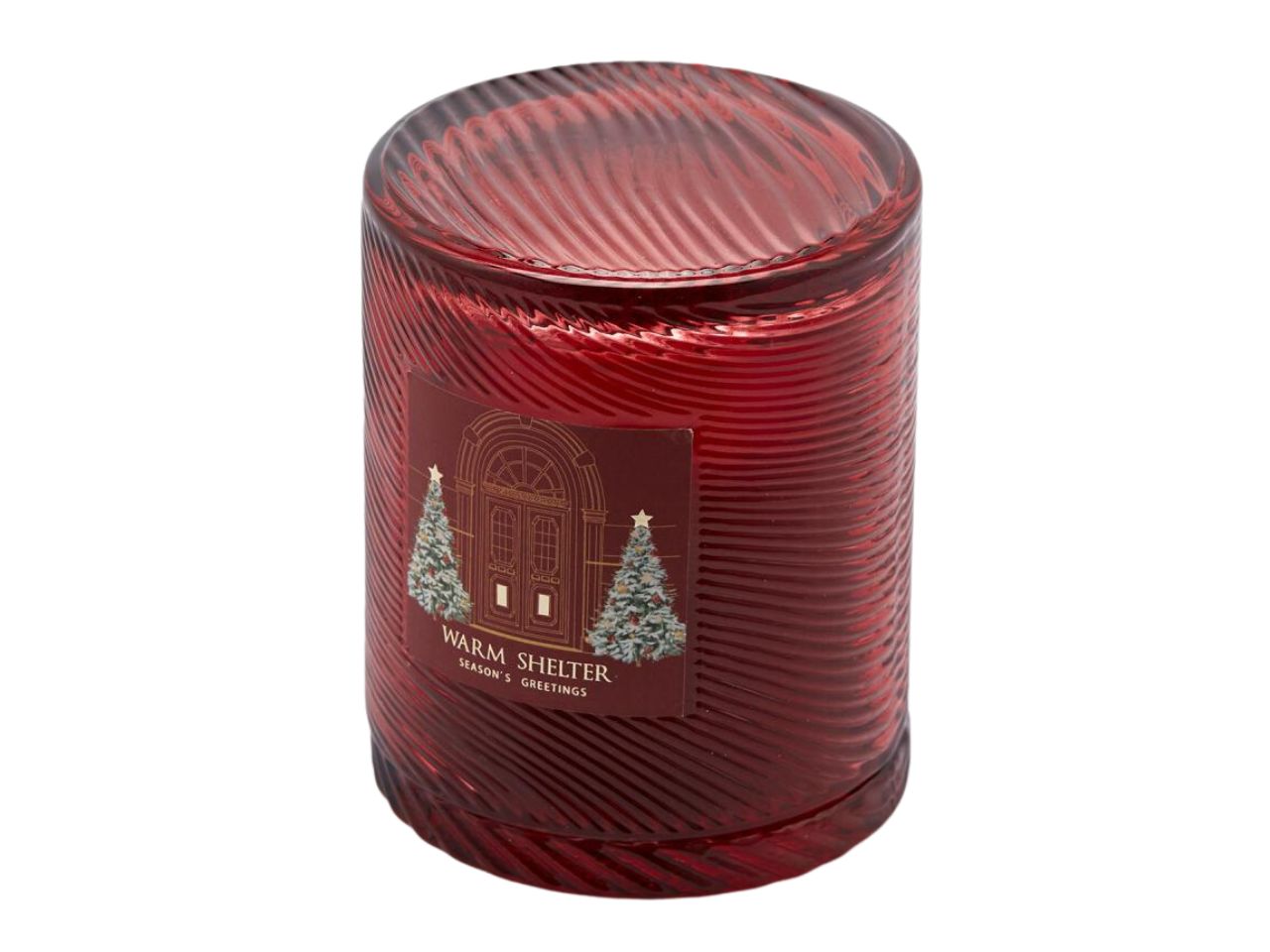 Candela in vetro con coperchio misura h.11cm