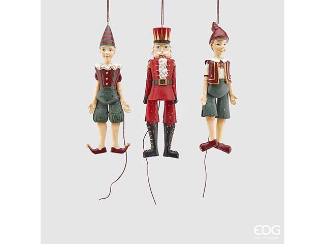 pendente natalizio pinocchio/schiaccianoci