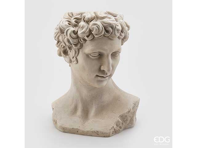 vaso testa david poly 42x30cm714455,12