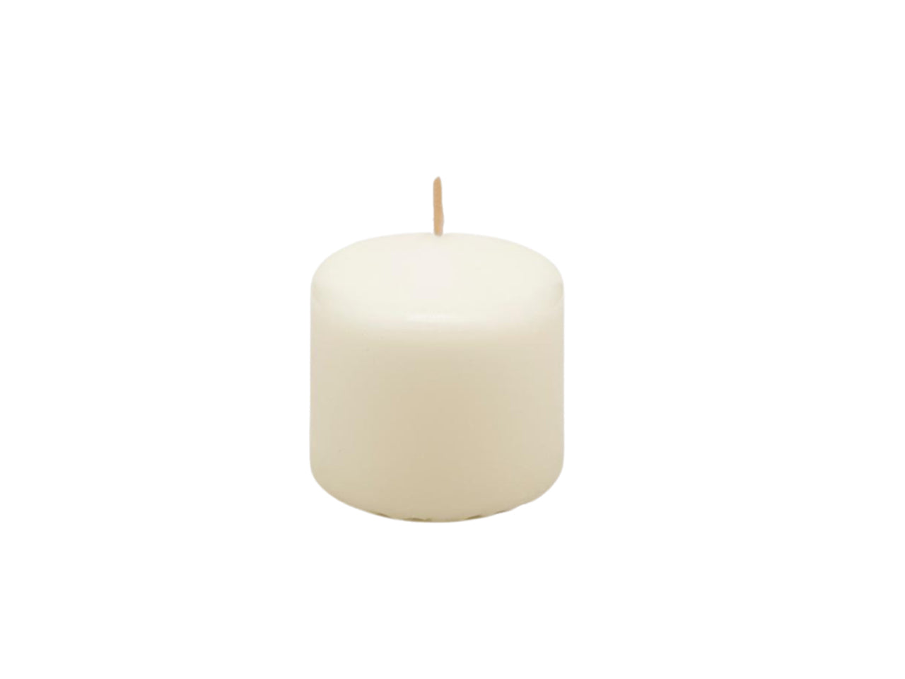 Candela moccolo 5x5cm avorio 613550.12