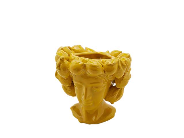 Vaso testa di chakra c/limoni h22xd23 014975
