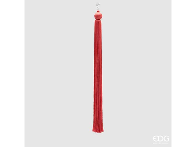 pendente natalizio nappa frangia rosa 94d6cm