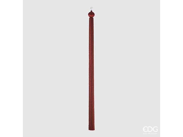 pendente natalizio nappa frangia burgundy h150 diametro 7,5cm