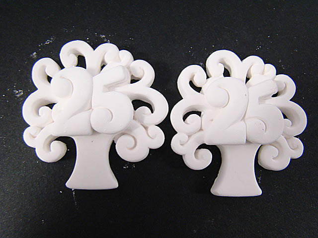 gesso albero 25esimo 4cm 08568