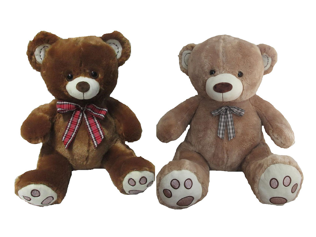 Peluche orso seduto con fiocco 60cm