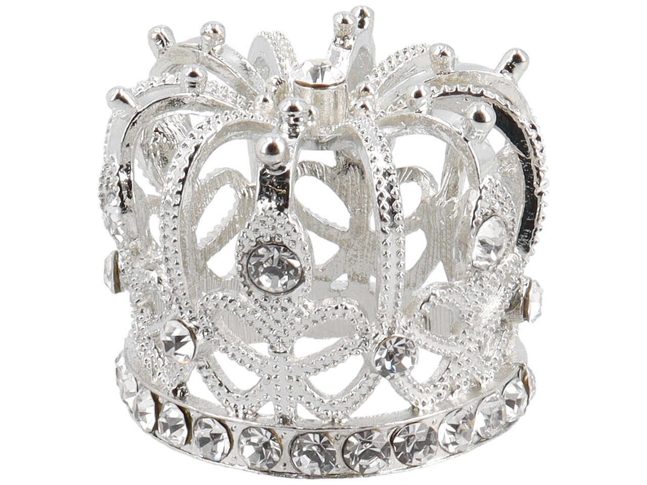 Corona metallo 4,4x4cm argento ck8523