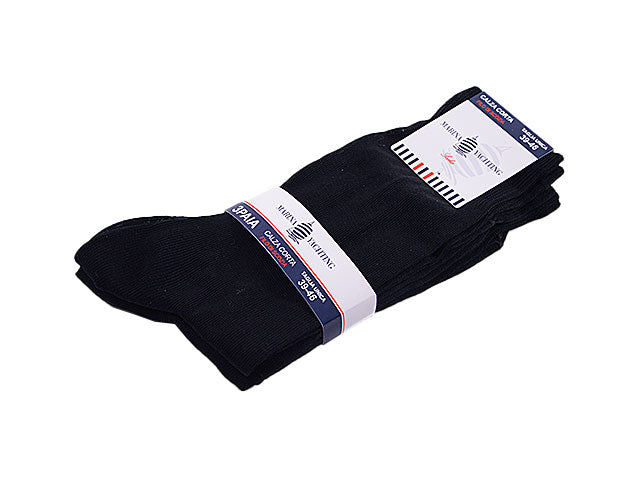 calza corta uomo m.yachting nero 3 pezzi