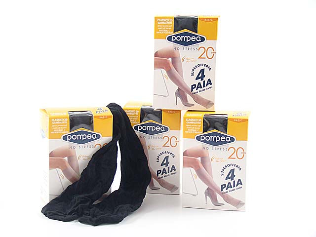 Pompea gambaletto 20den 4 pezzi nero
