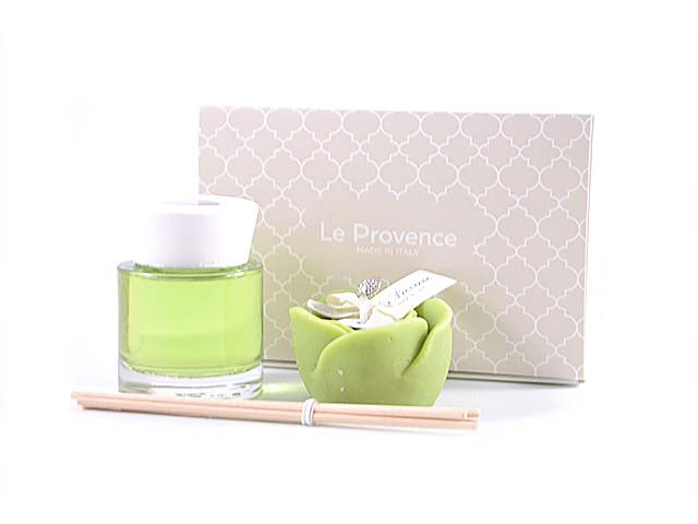 profumatore lia 50ml + candela verde lp8347
