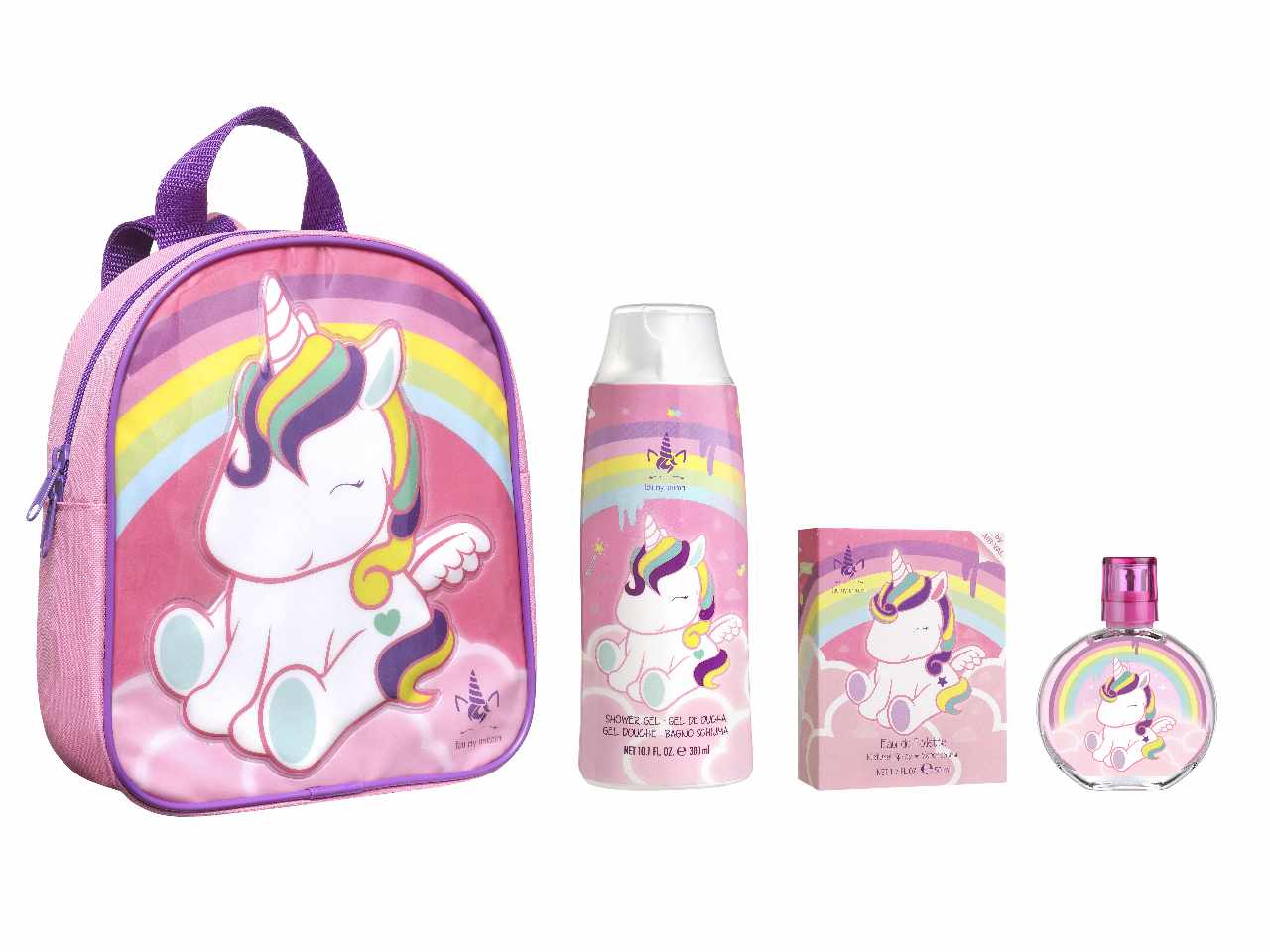 Eau my unicorn zainetto contenente edt 50ml e shower gel 30ml