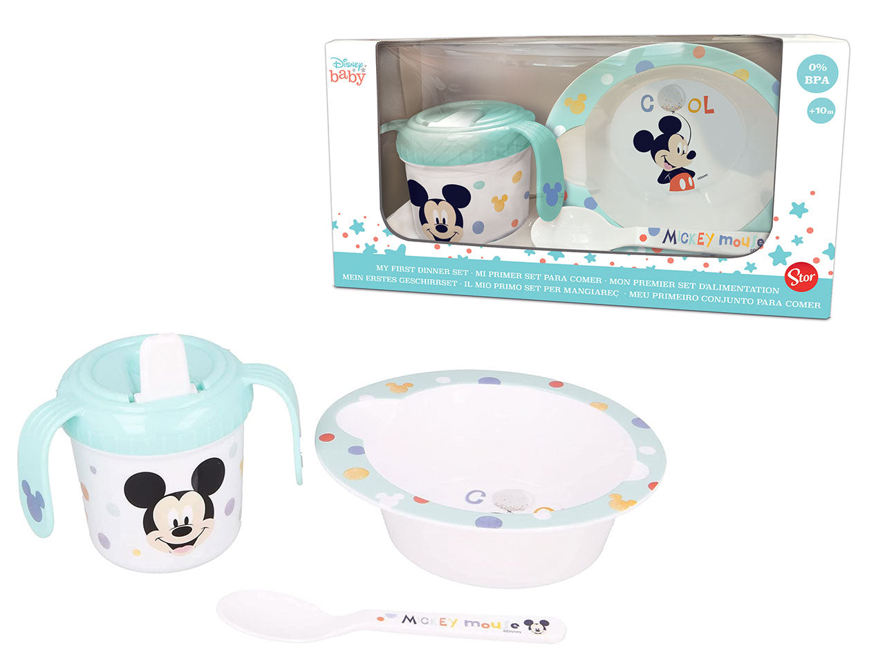 Mickey set pappa micro 3 pezzi in gift box