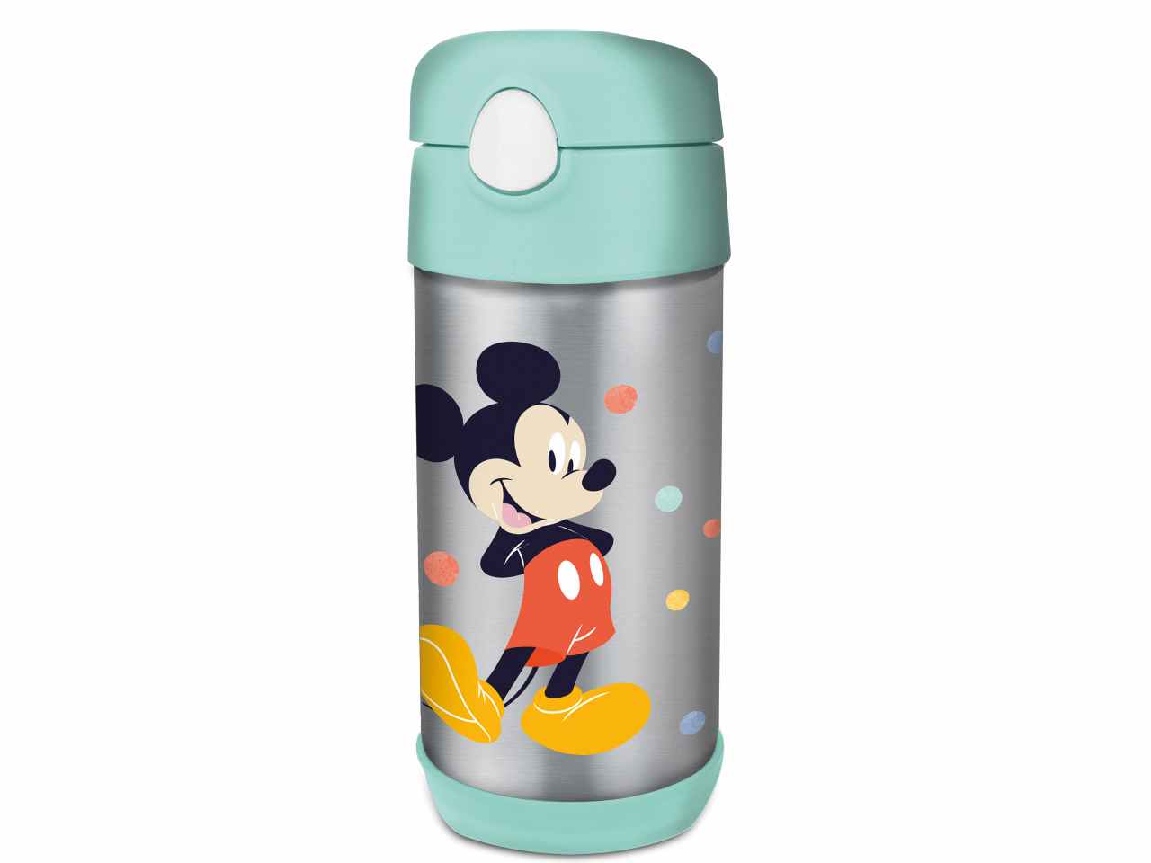 Mickey borraccia in acciaio pop up con cannuccia da 530ml