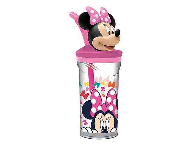 Minnie bicchiere c/cannuccia 3d st51166