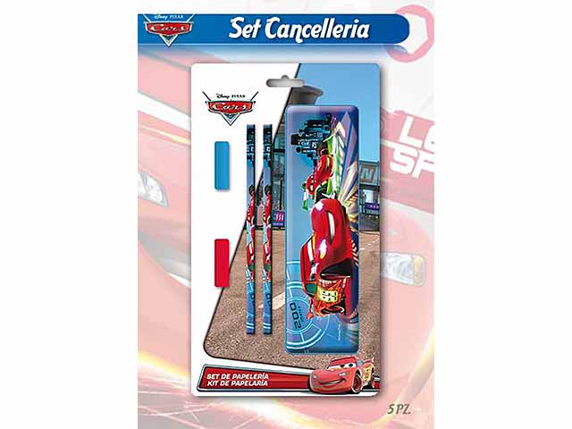 Set scuola cancelleria Cars - 5 pezzi