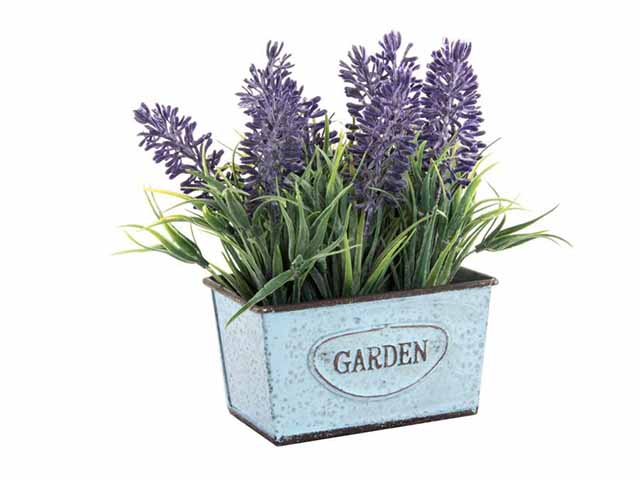 Lavanda con vaso metallo ja-146455