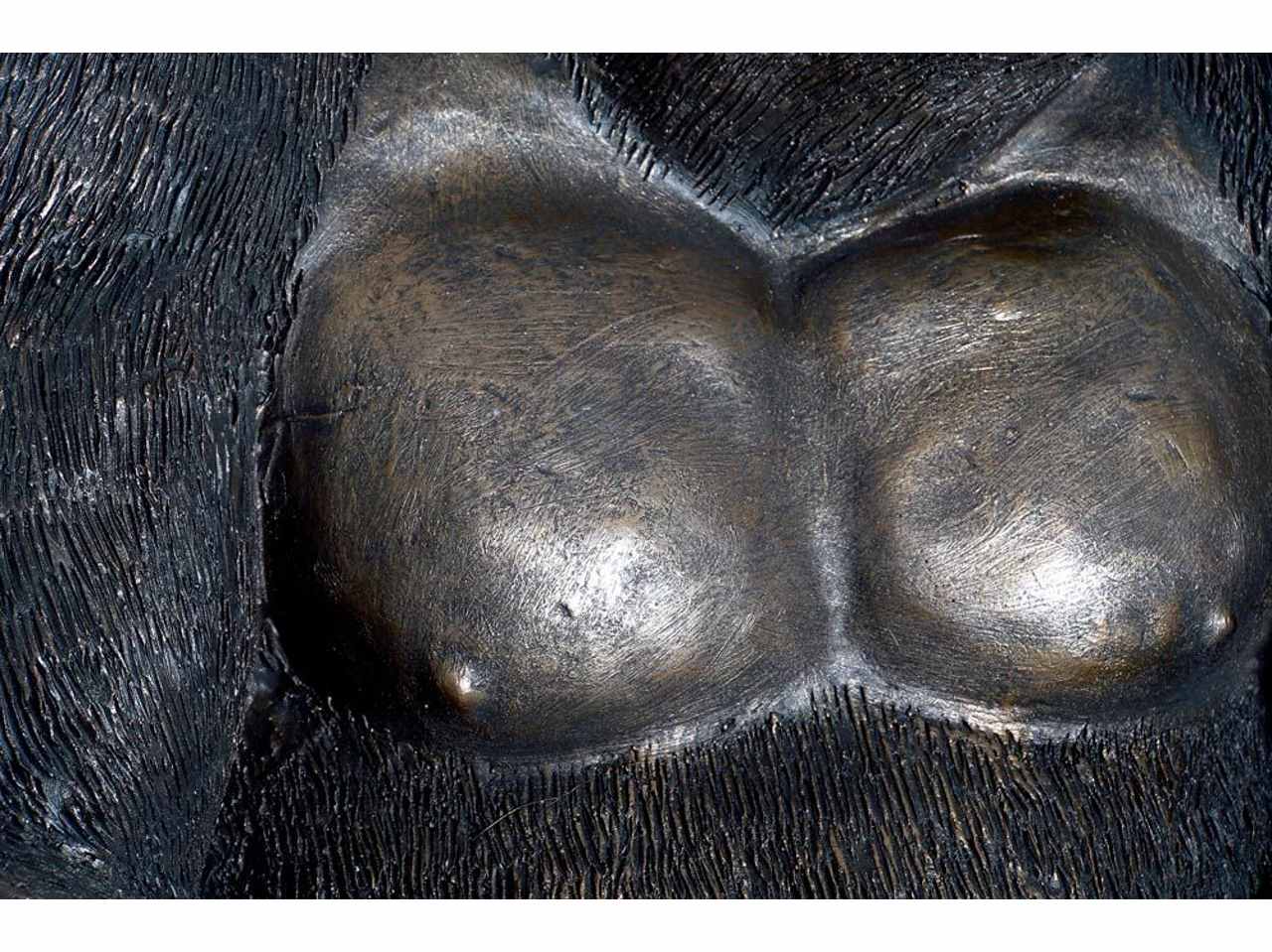 Gorilla nero resina 43x40x60 rf-170823