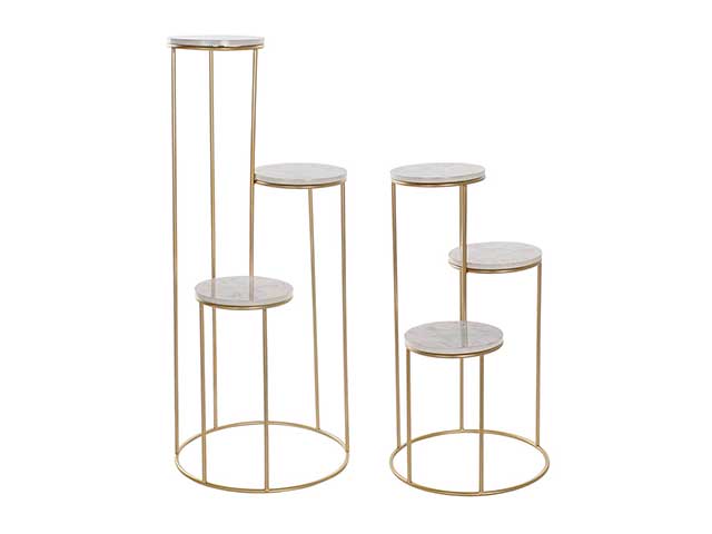 trespolo metallo 3 ripiani2pz. 42x42x100 mb177824