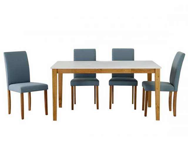 Tavolo quercia 120x75x74 +4 sedie mb-178747