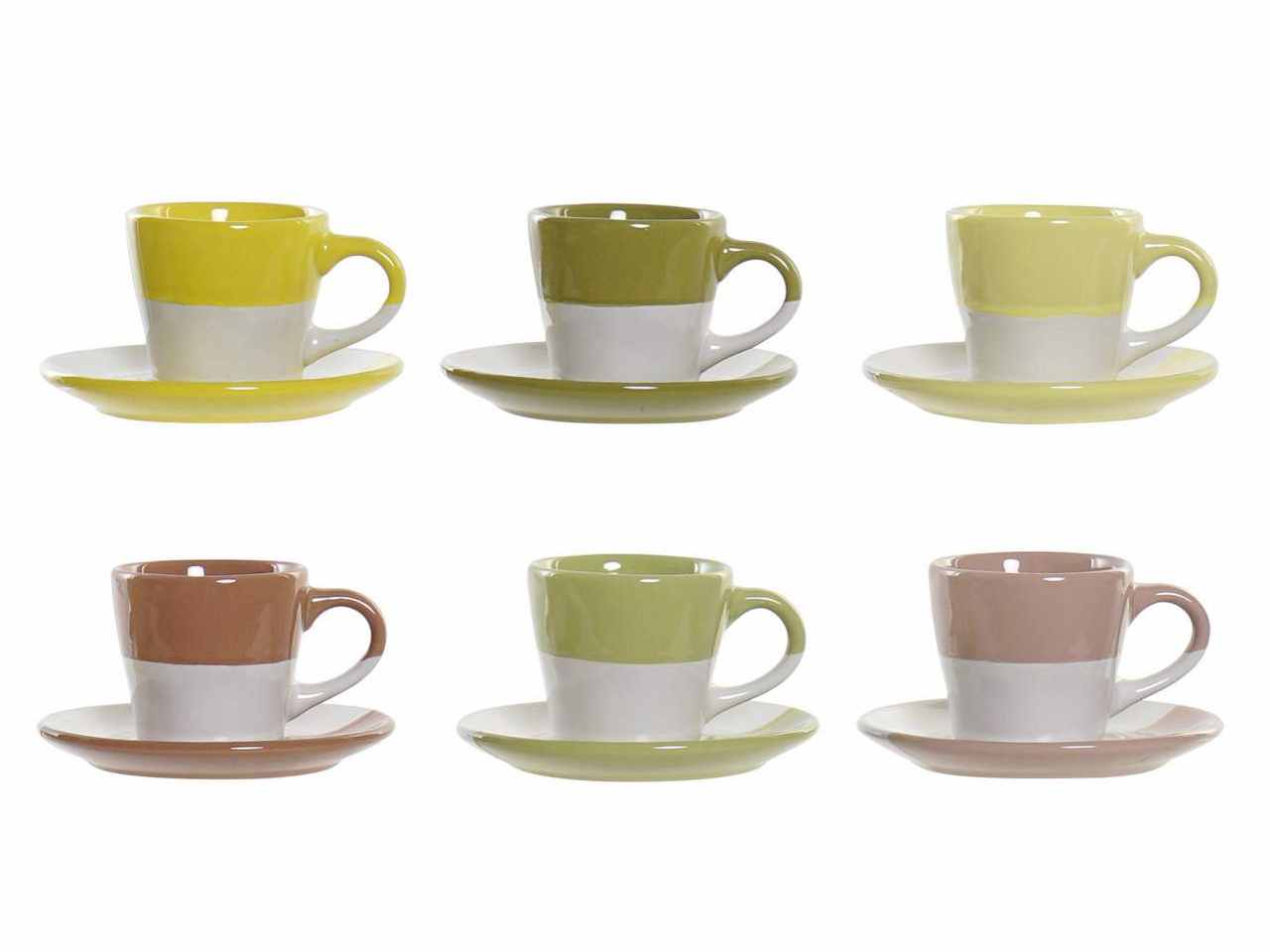 tazzina da caffe' in PORCELLANA 6pezzi 8,5X6X5,5cm 90ML