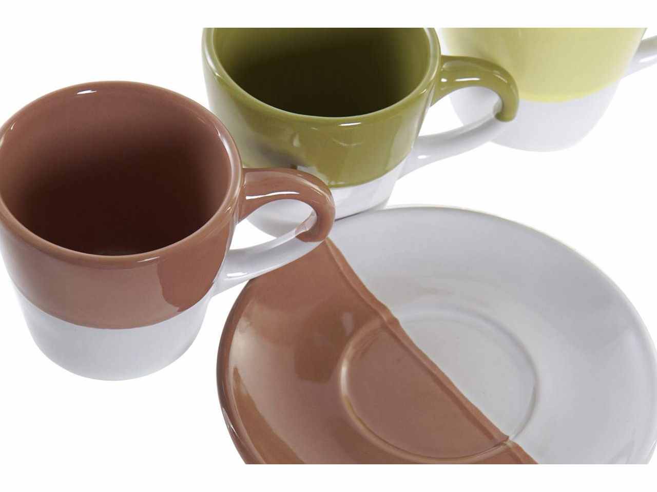 tazzina da caffe' in PORCELLANA 6pezzi 8,5X6X5,5cm 90ML