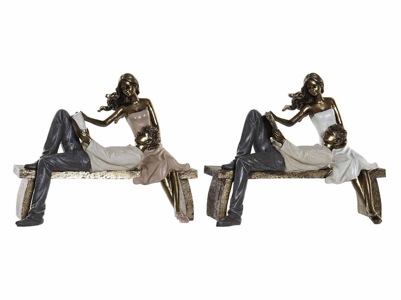 Coppia resina 23x12x18cm rf-181342