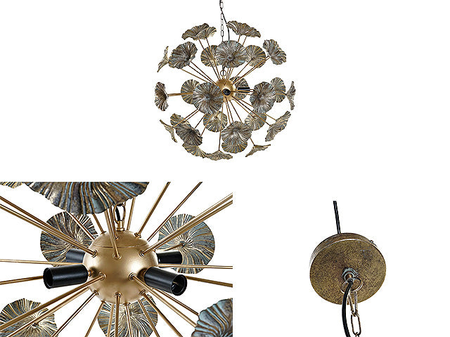Lampadario da soffitto metallo 70x70x70cm 182294