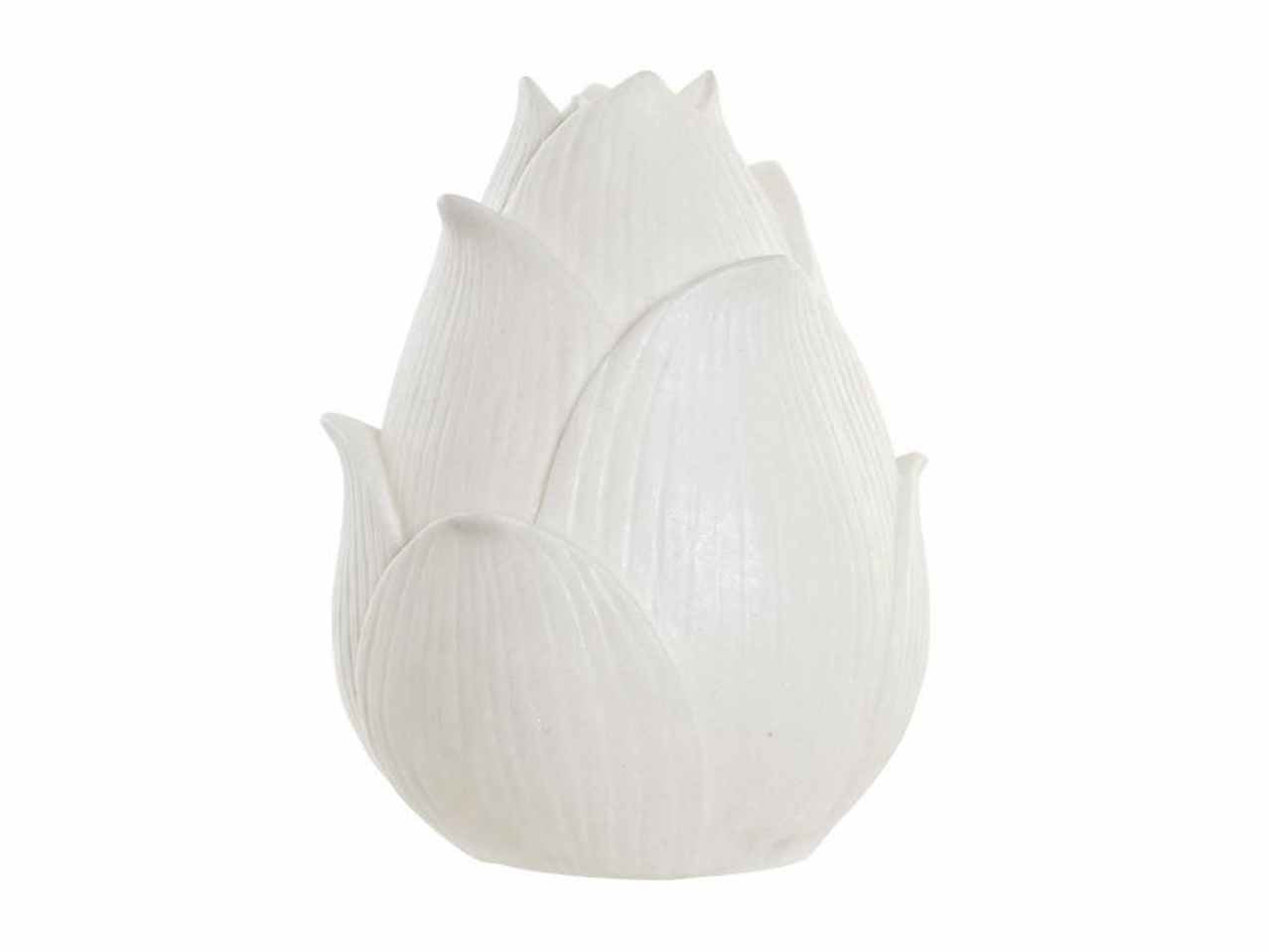 Dec.fiore resina 26x26x34 bianco la-182373