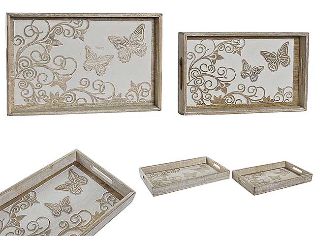 vassoio 2pz 38x5x23 farfalle ld-183263