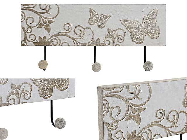 attaccapanni 38x6x17 farfalle ld-183267