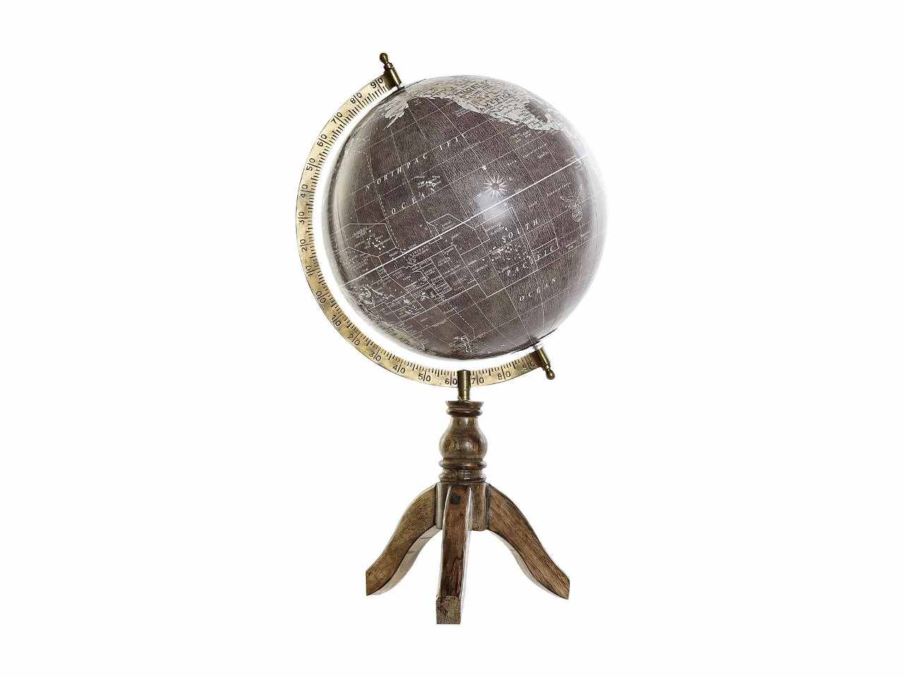Mappamondo 28x25x50cm marrone dh-185427