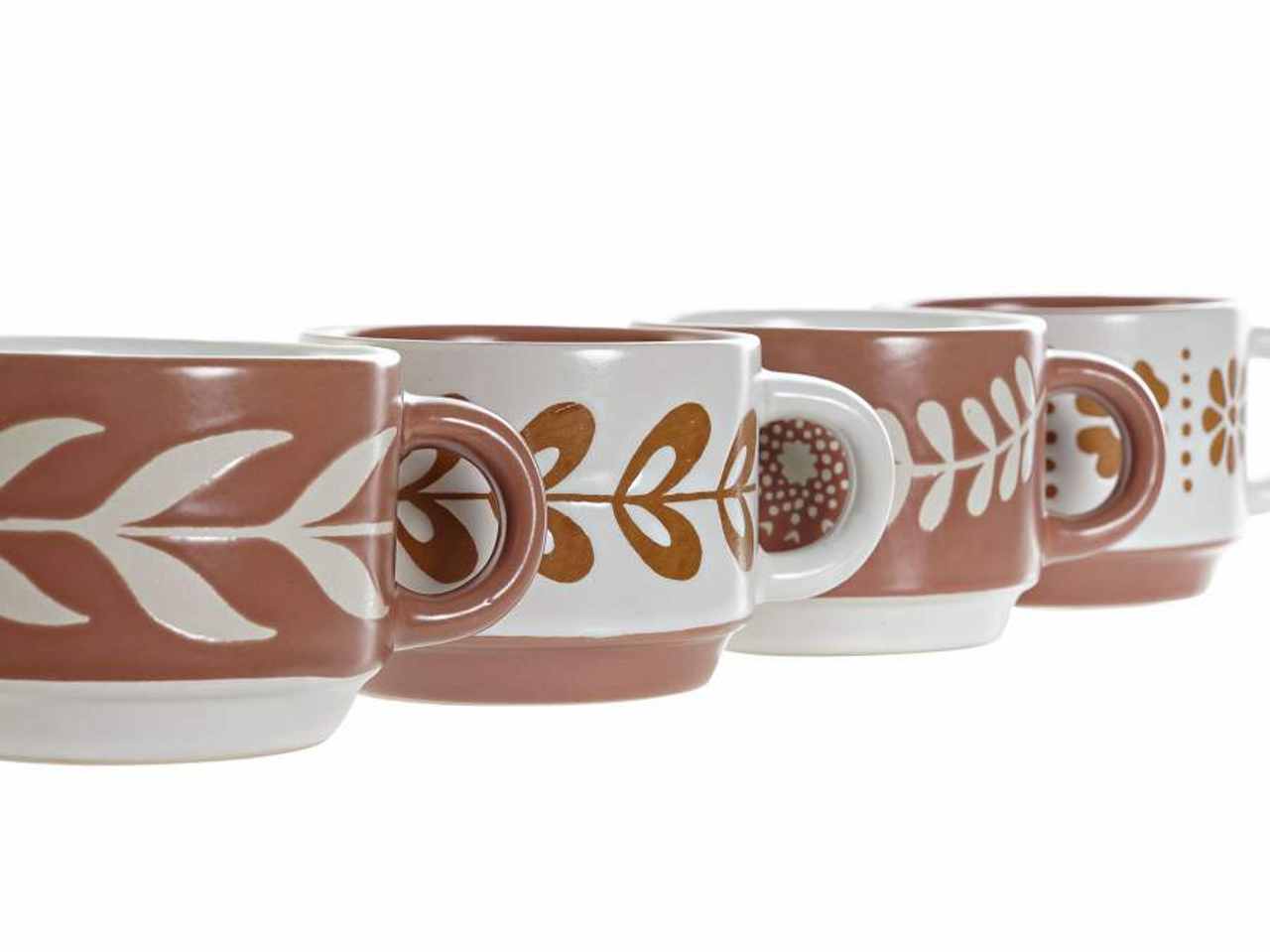 tazzina caffe 4 pezzi in PORCELLANA 10X7,5X5,7cm 150ML