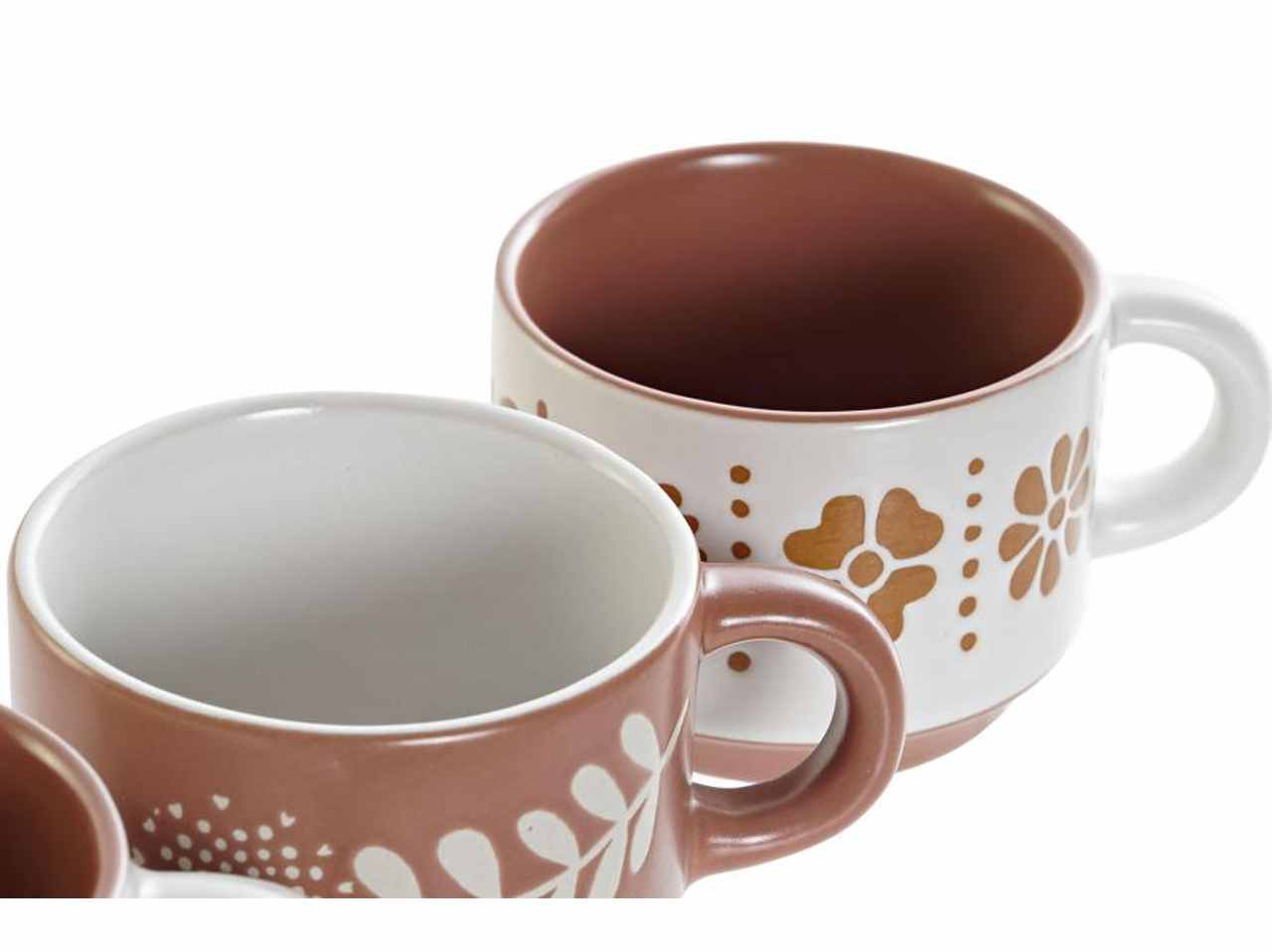 tazzina caffe 4 pezzi in PORCELLANA 10X7,5X5,7cm 150ML