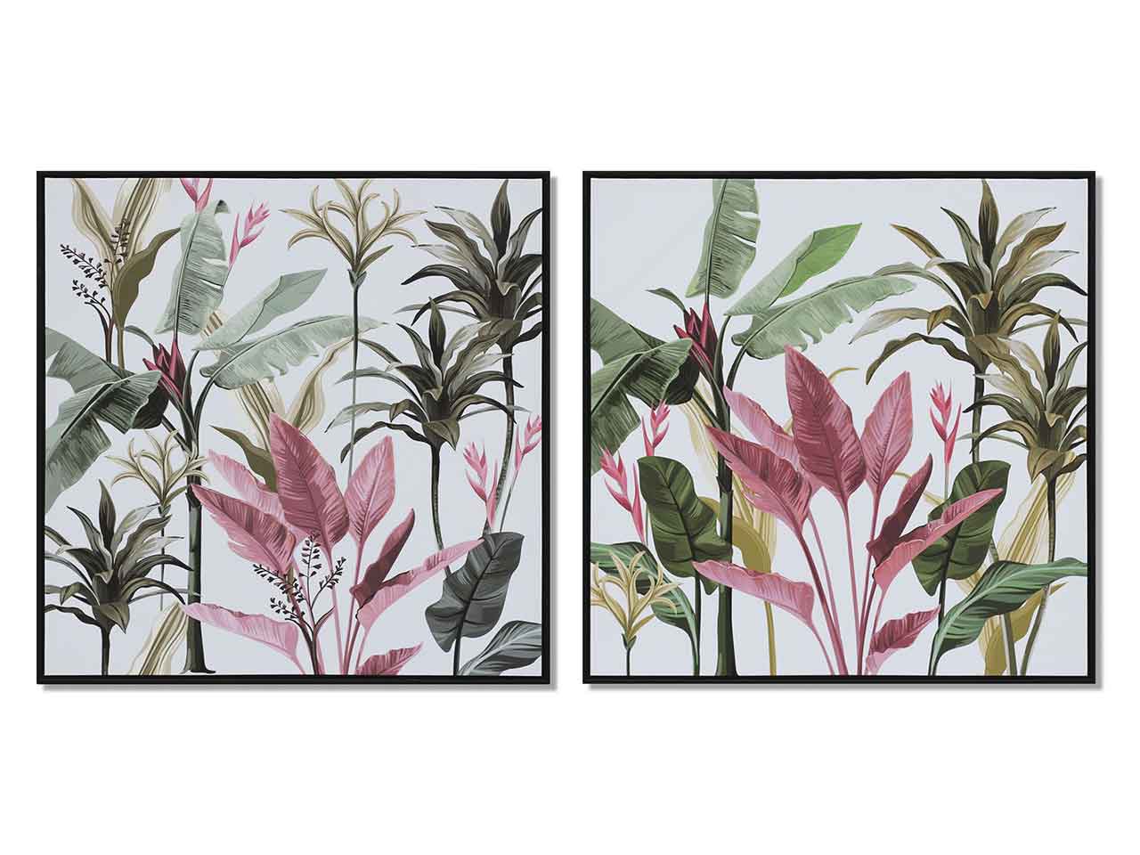 Quadro 82,5x4,5x82,5 foglie cu-187183