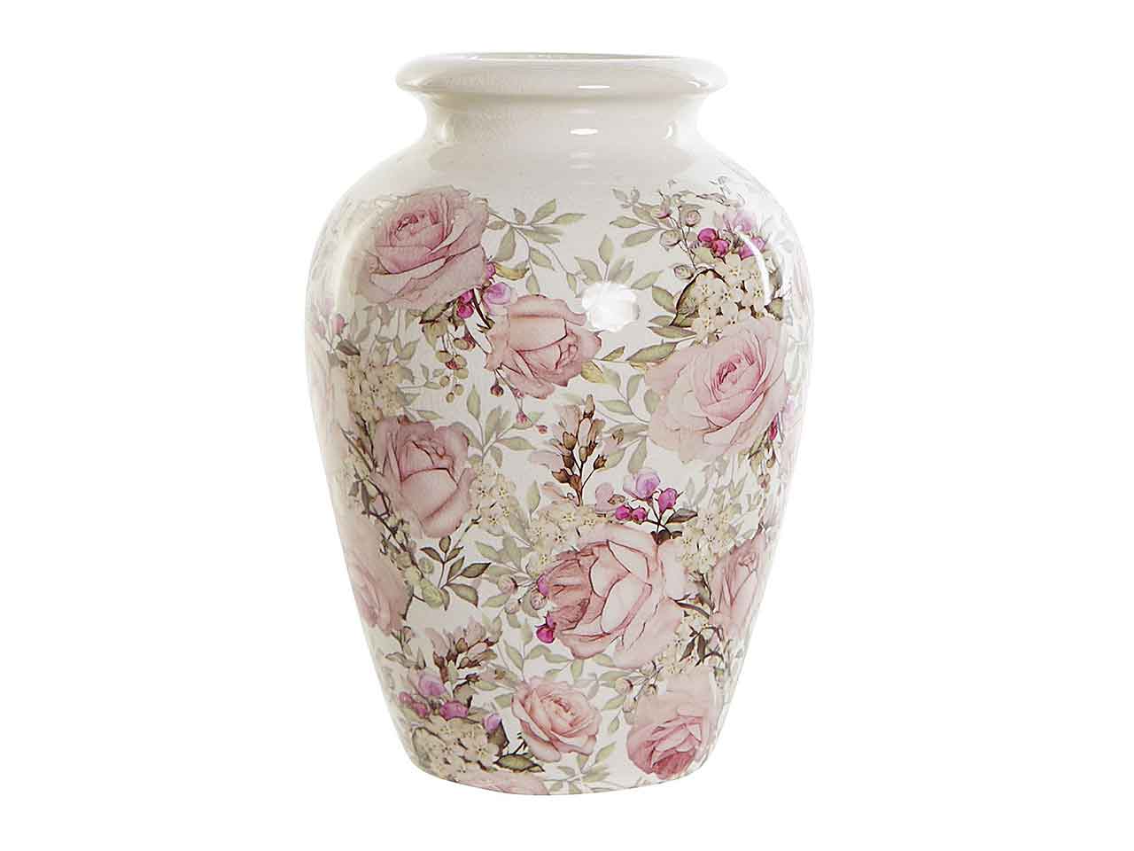 Vaso ceramica 18x18x25 fiori ld-188879