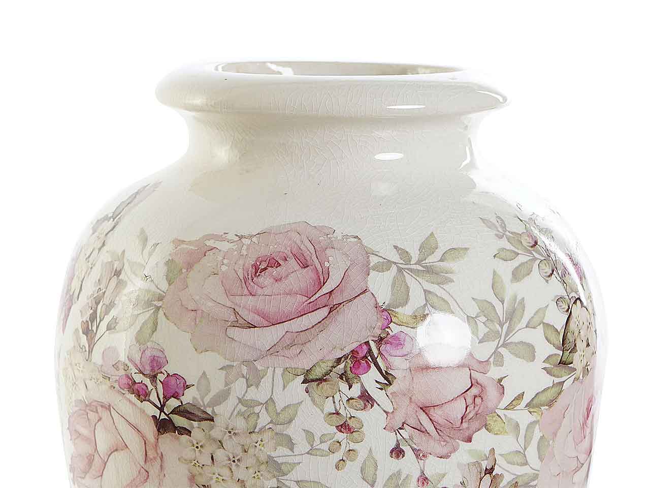Vaso ceramica 18x18x25 fiori ld-188879