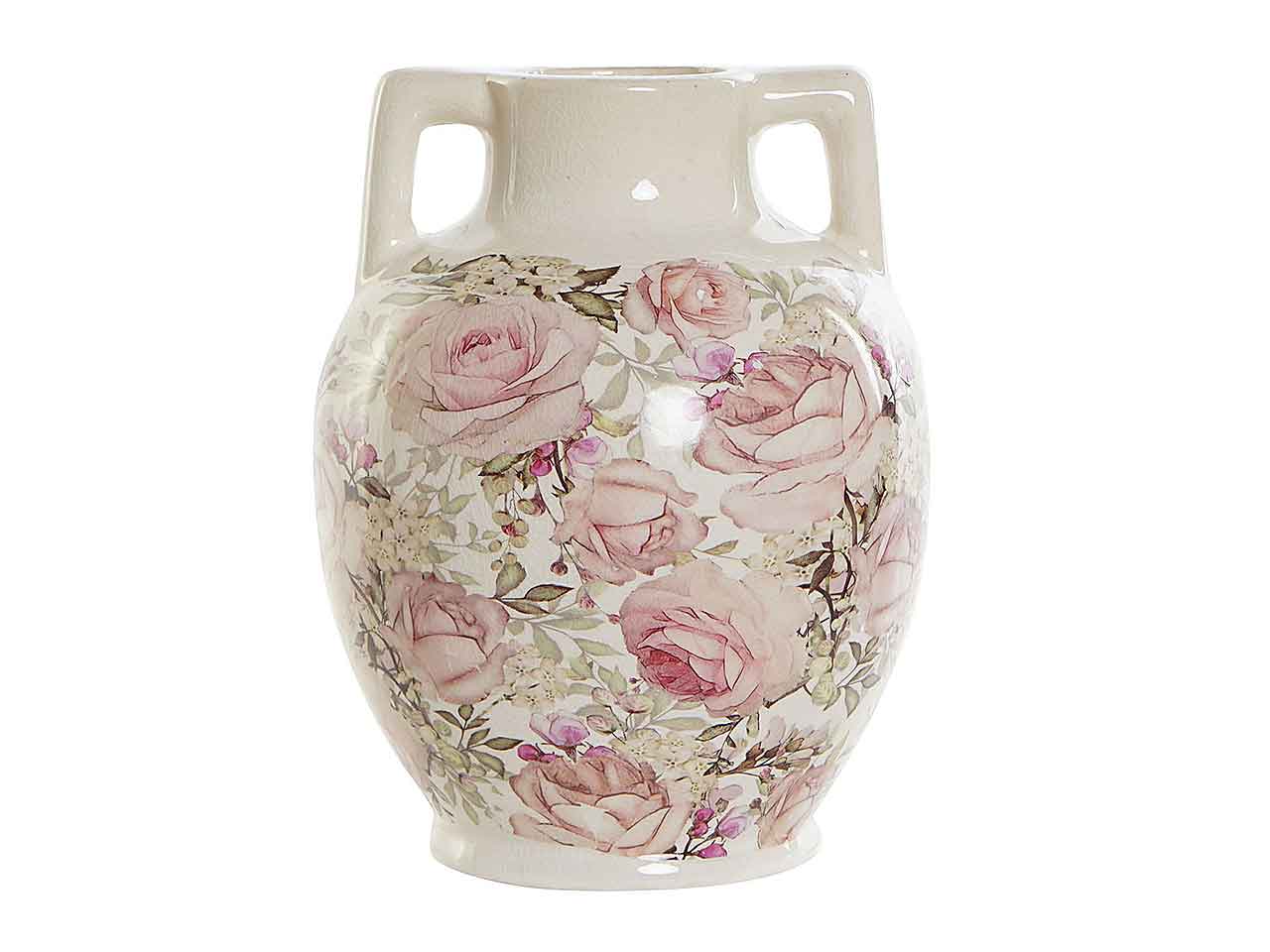 Vaso ceramica 17x17x22,5 fiori ld-188882