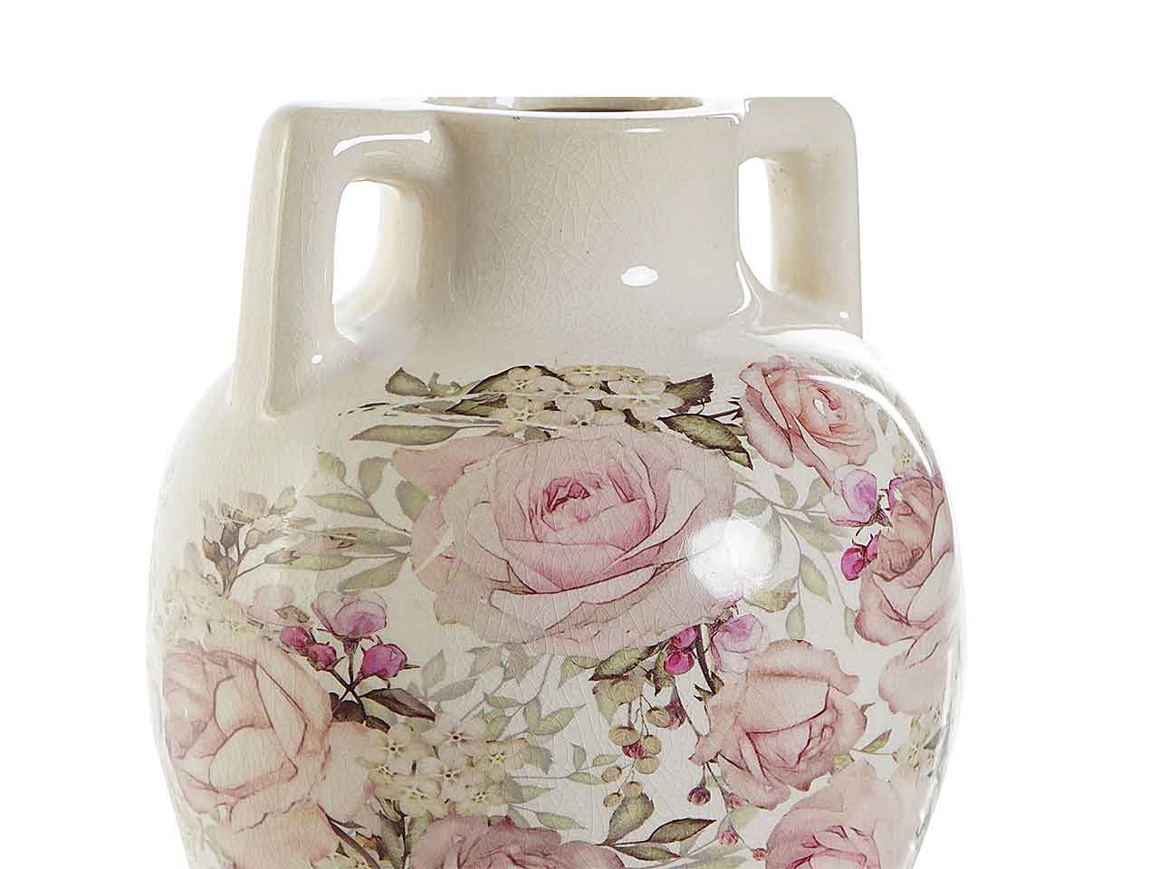 Vaso ceramica 17x17x22,5 fiori ld-188882