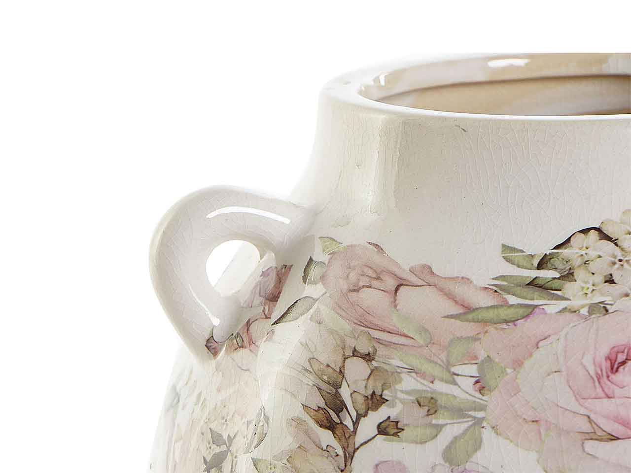 Vaso ceramica 21x20x16 fiori ld-188884