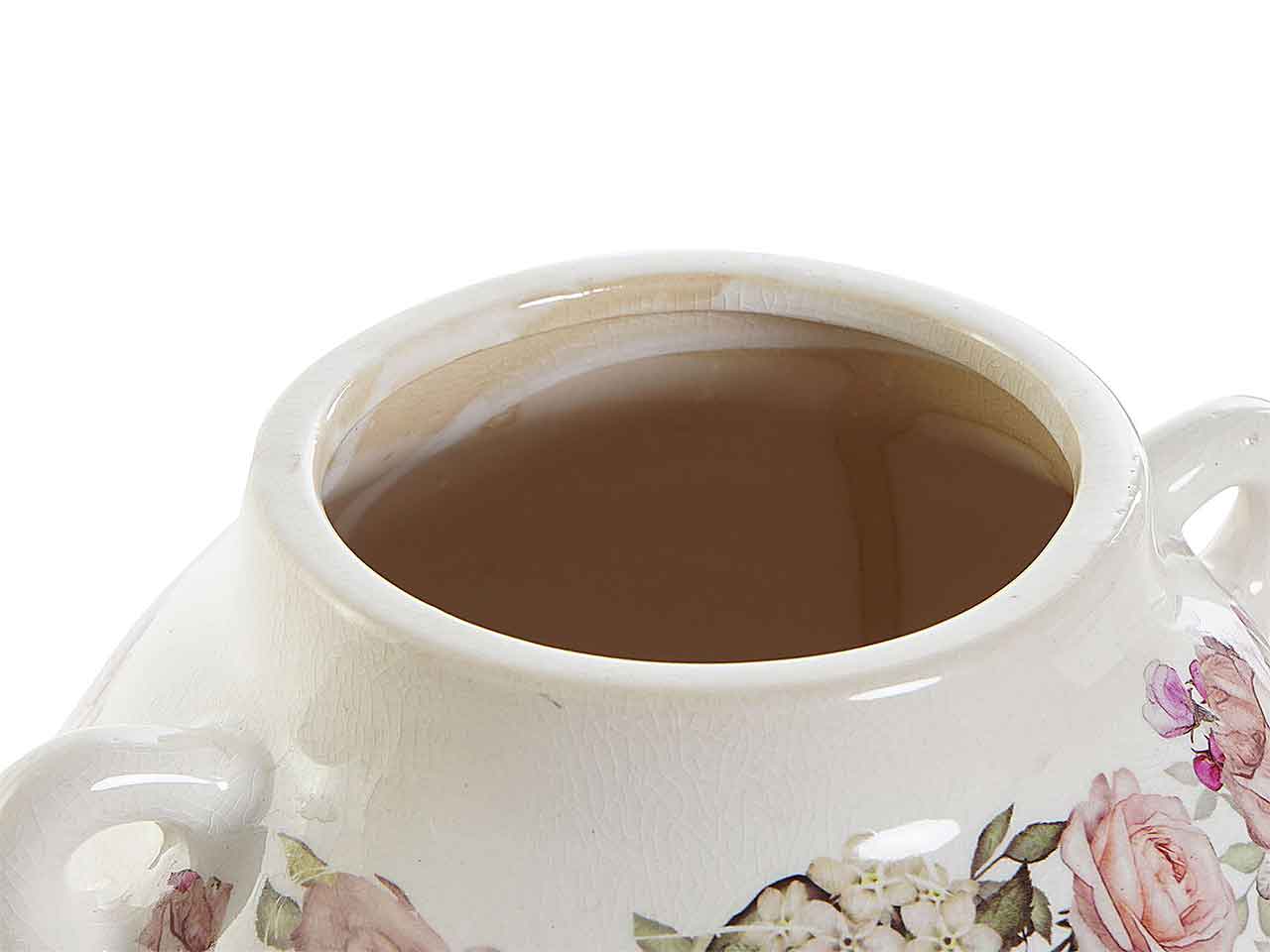 Vaso ceramica 21x20x16 fiori ld-188884