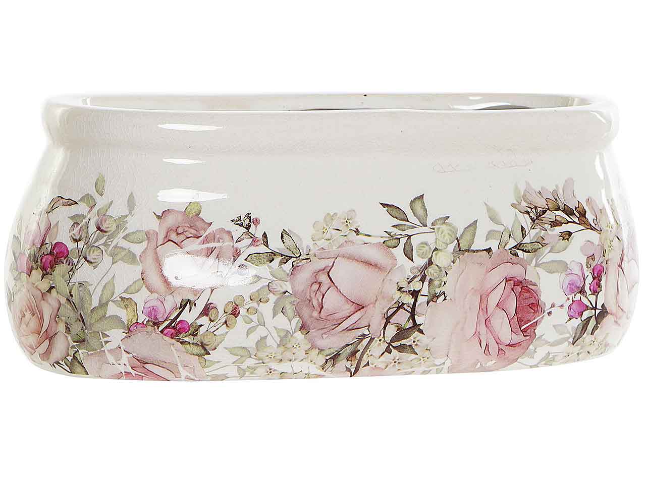 Fioriera ceramica 23x10x10 fiori ld-188886