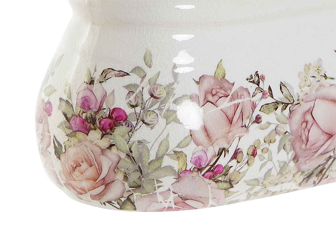 Fioriera ceramica 23x10x10 fiori ld-188886